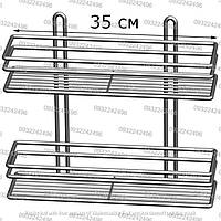 Полочка для ванной 35 см двухярусная три контура