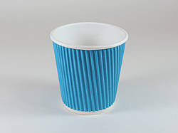 Стакан гофрований 110 мл 30 шт/уп (1ящ/54уп) Бірюзові