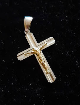 Крестик с позолотой 2,5 см