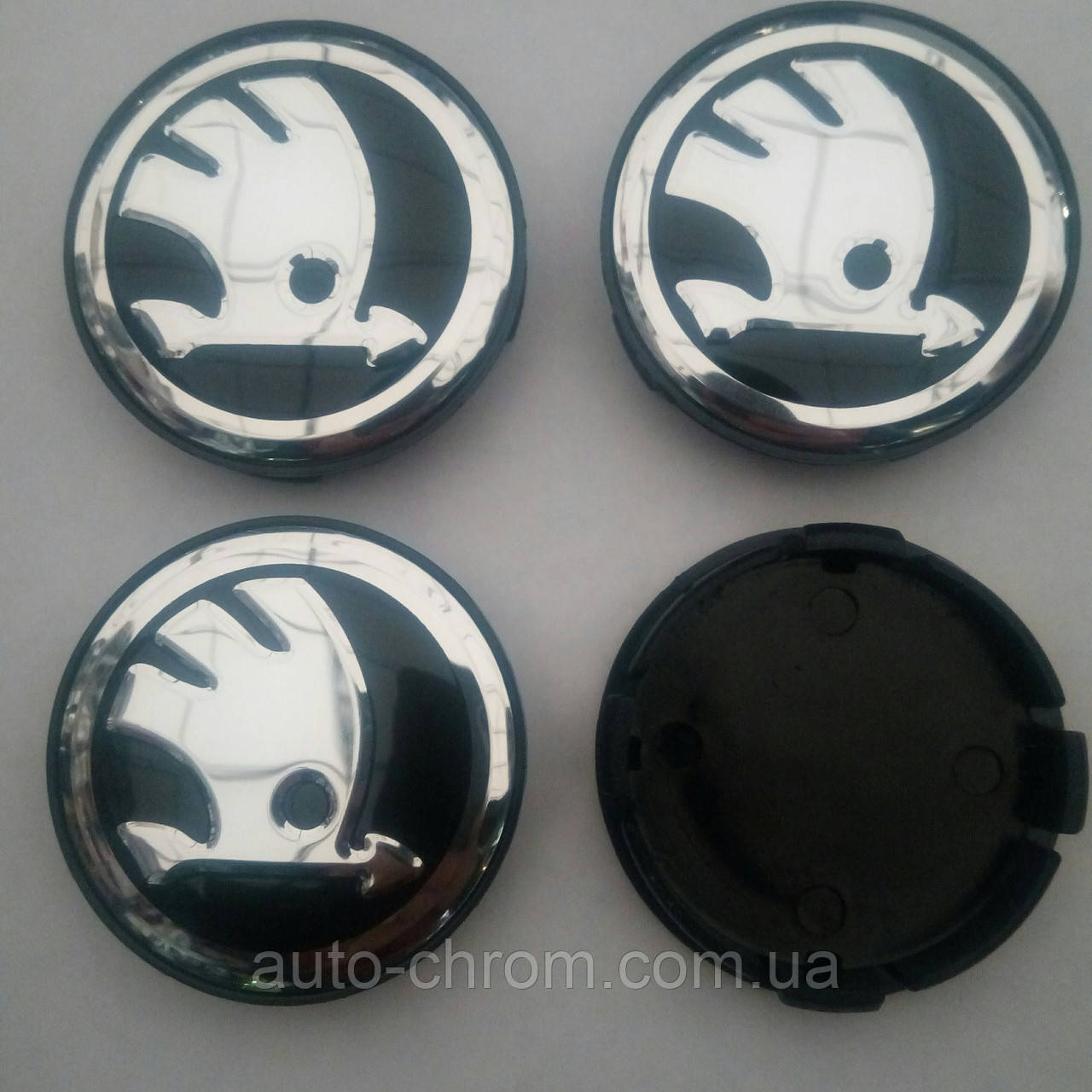 Ковпачки в диски Skoda 55-59 мм чорні, фото 1
