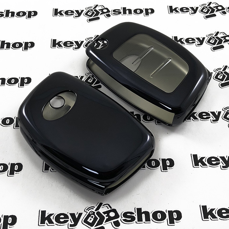 Чехол (черный, полиуретановый) для выкидного ключа Hyundai (Хундай) кнопки с защитой - фото 2 - id-p1103104775