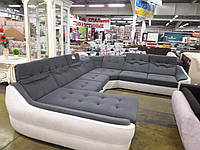 Диван кутовий Спейс XХL Віко біло-сірий