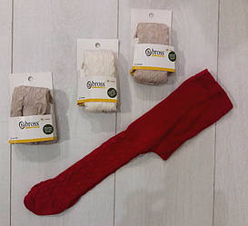 Колготи демісезонні для дівчинки, ажурні однотонні, Bross