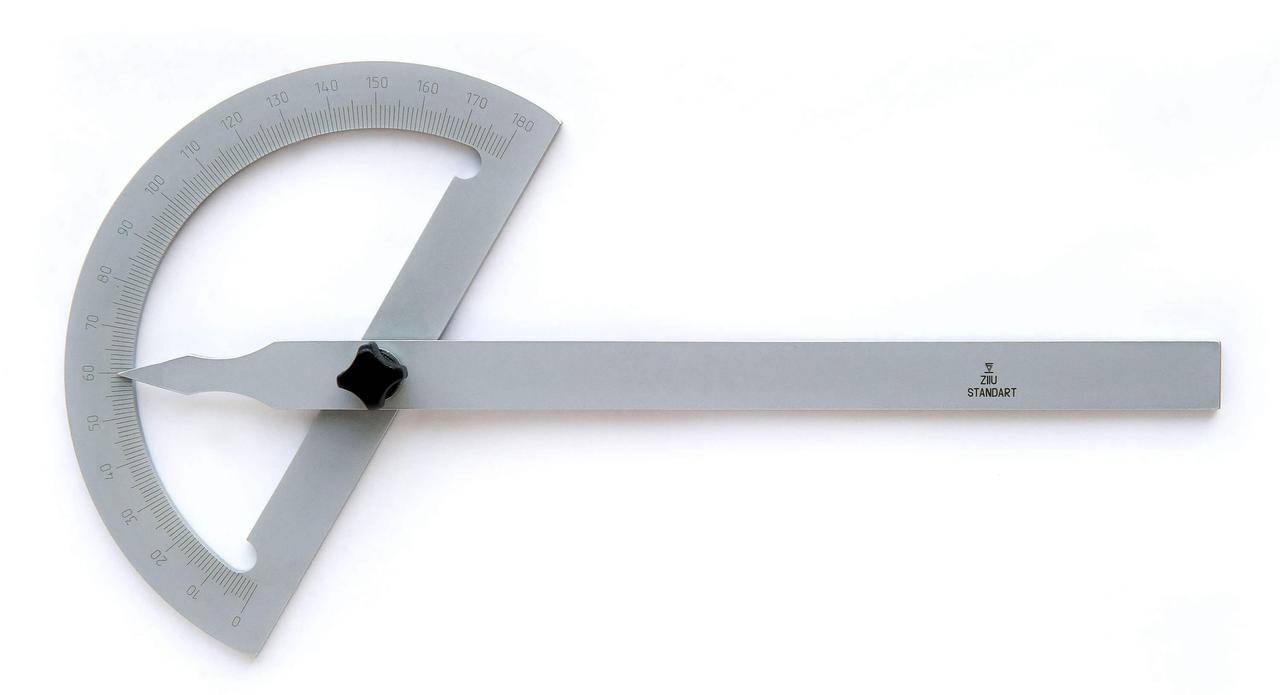 Транспортир ZIIU 20011 (150*200) з подвійною шкалою і поворотною лінійкою Болгарія Серія 2001 0 152001