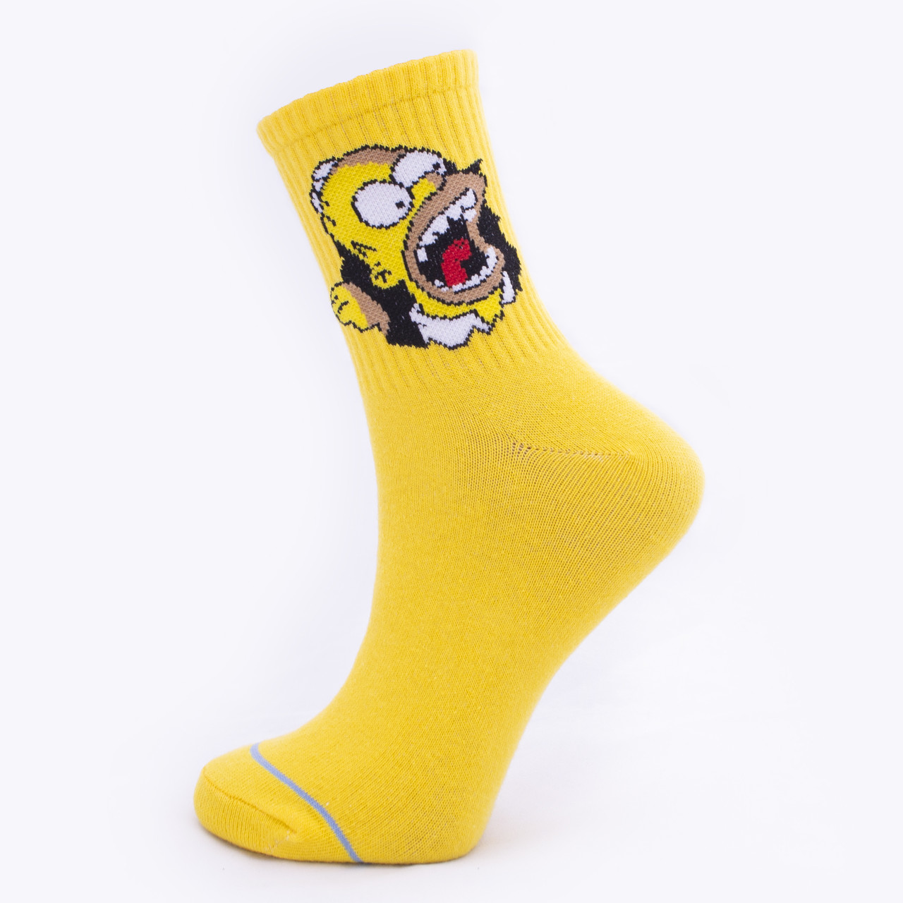 Шкарпетки жовті з принтом "Сімпсони Гомер ", фото 1