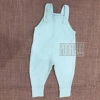 Теплі р 56 0 - 1 міс на флісі дитячі високі повзуни для малюків на кнопках лямках вуха ФУТЕР 355 Бірюзовий