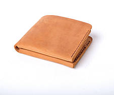 Шкіряний жіночий маленькій гаманець коричневий ручної роботи з натуральної шкіри Gomin рудий, фото 2