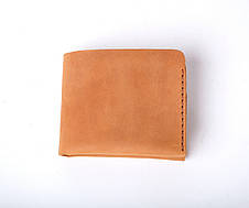Шкіряний жіночий маленькій гаманець коричневий ручної роботи з натуральної шкіри Gomin рудий, фото 3