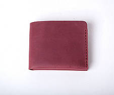 Шкіряний жіночий маленькій гаманець ручної роботи з натуральної шкіри Gomin бордовий, фото 2
