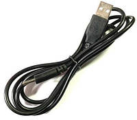 01-14-035. Шнур питания USB штекер А - шт. 3,5*1,1мм, черный, 1м