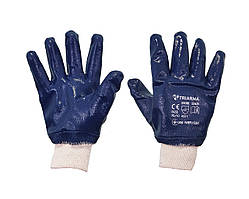 Захисні промислові рукавички з двошаровим повним покриттям із нітрилу.