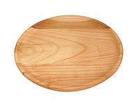 Доска для подачи Mazhura круглая d50 см h2 см дуб, Доска для блюд кухонная, Доска для кухни деревянная
