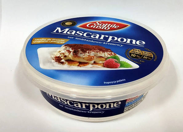 Сир маскарпоне Mascarpone Sottile Gusto, 250 г Польща, фото 2