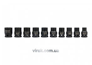 Набір головок торцевих ударних YATO 1/2" М10-22 мм 10 предметів YT-1025