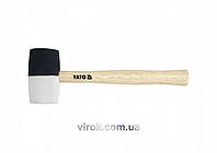 Молоток резиновый YATO с деревянной ручкой 58 мм 580 г 340 мм YT-4603