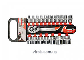 Набір головок торцевих YATO 1/2" М8-24 мм 19 предметів YT-38681