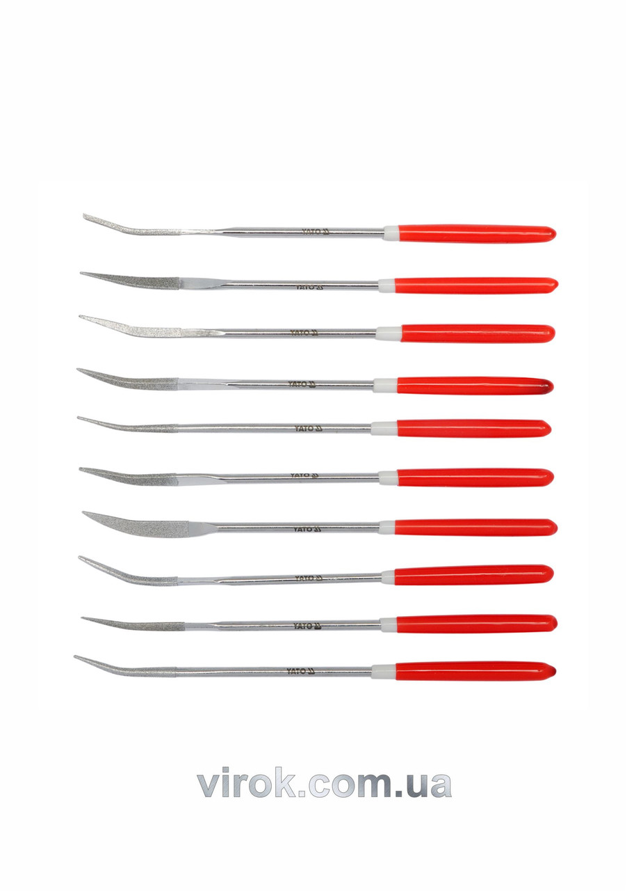 Набір надфилей алмазних YATO 140/30 х 3 мм 10 шт YT-6146