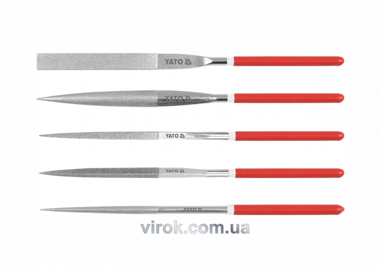 Набір надфилей алмазних YATO 180/70 х 5 мм 5 шт YT-6156