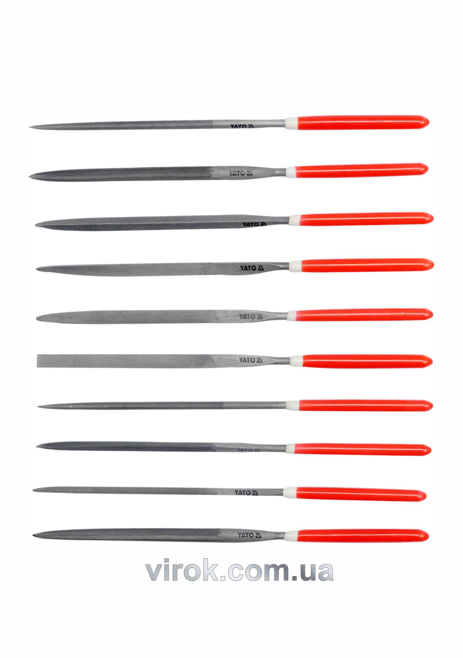 Набір надфилей YATO 140/65 х 3 мм 10 шт YT-6163