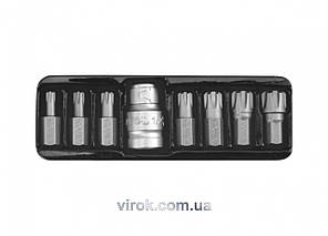 Набір насадок отверточних YATO RIBE М5-14 з перехідником 1/2" шт 8 YT-0418