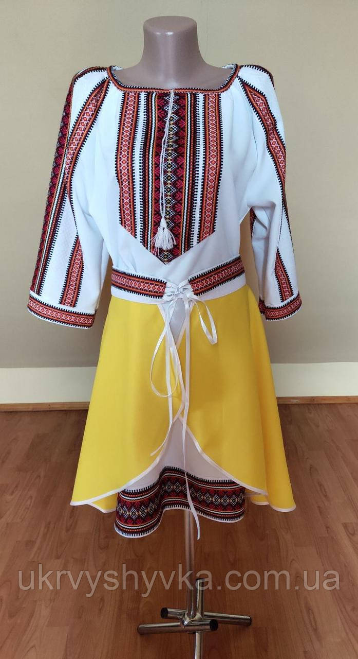 Жіночий костюм "Етнічний" жовтий, фото 1