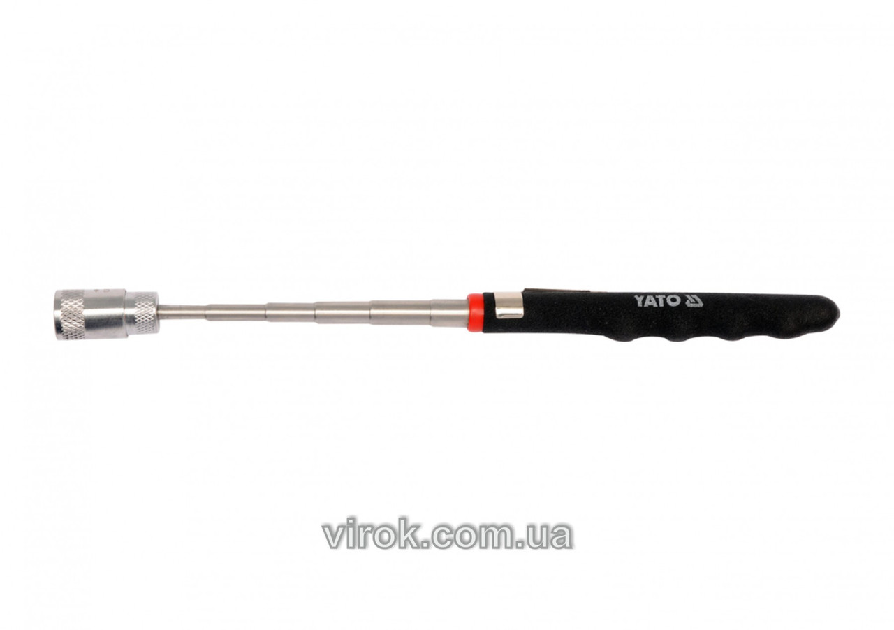 Схоплювач магнітний телескопічний YATO з LED підсвіткою, l= 190-800 мм [12/144] YT-06611