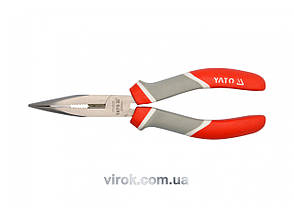 Тонкогубци вигнуті YATO нікельовані l=160 мм YT-2026