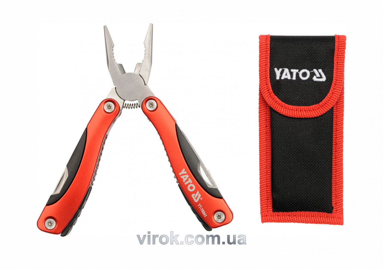 Щипцы многофункциональные YATO с 9 сложенными инструментами YT-76041