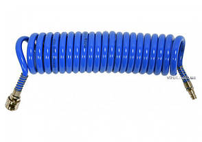 Шланг пневматичний спіральний поліуретановий YATO 8 х 12 мм 5 м YT-24207