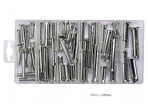 Штифти з головкою та отворами в кінці стрижня YATO Ø=5-12 мм наб. 60 шт. YT-06786