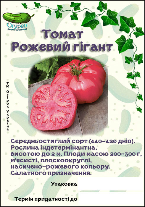 Томат Рожевий Гігант (ОГ)