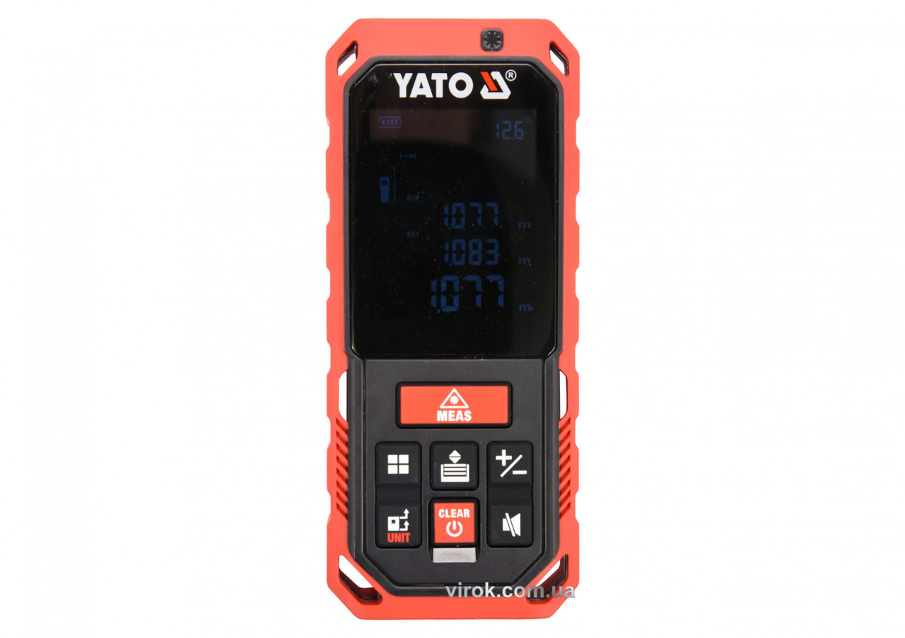 Далекомір лазерний YATO 0.2-60 м 10 режимів YT-73127