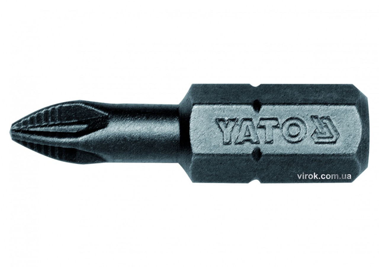 Насадка викрутки YATO 1/4" хрестова PZ1 х 25 мм 50 шт YT-7810