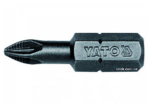 Насадка викрутки YATO 1/4" хрестова PZ1 х 25 мм 50 шт YT-7810