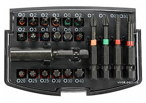 Набір насадок отверточних ударних YATO 1/4" з тримачем 23 шт YT-04621