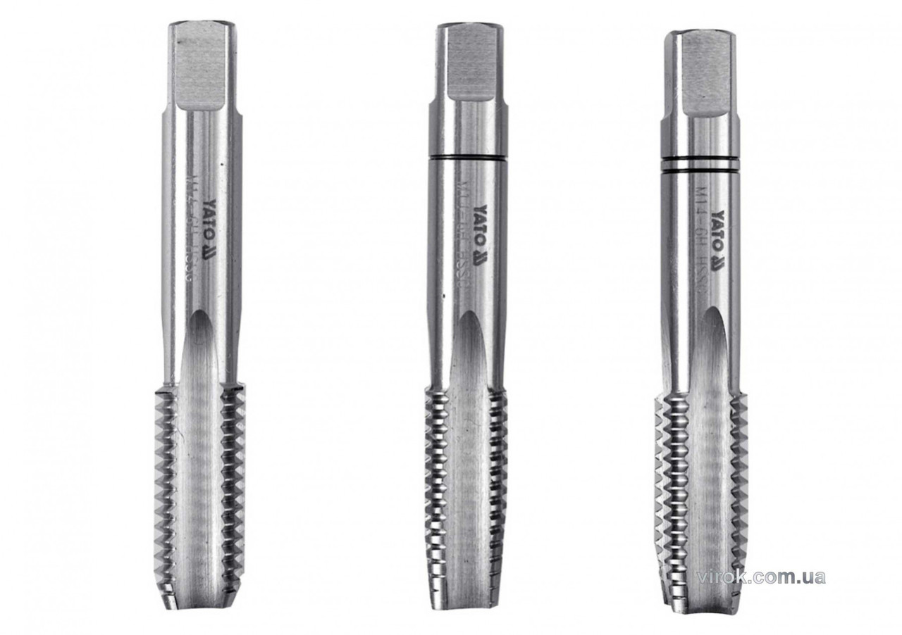 Мітчик YATO М20 х 2.5 мм HSS М2 95 мм 3 шт YT-2943