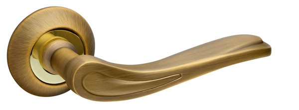 Дверні ручки FUARO MELODY RM AB/GP-7 бронза/золото