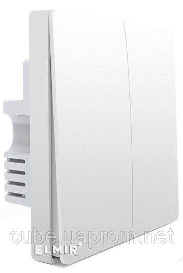 Розумний вимикач Xiaomi Aqara Smart Light Switch ZigBee 2 кнопки Білий (QBKG12LM) з нулем