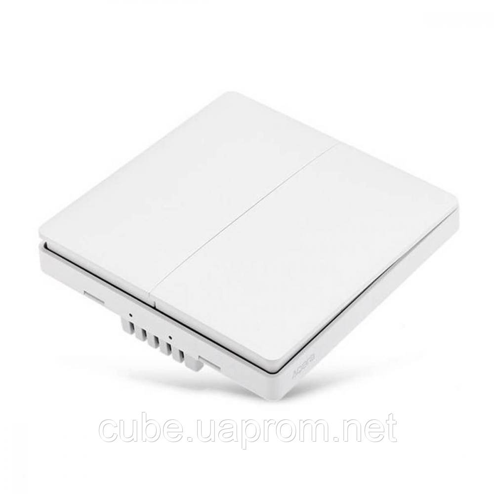 Розумний вимикач 2 кнопки Aqara Smart Light Switch Live Double Button ZigBee Version (QBKG03LM/AK014CNW01)