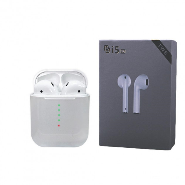Бездротові сенсорні навушники i5 TWS Touch Bluetooth V5.0, фото 1