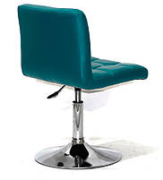 Крісло Arno CH-Base Ек зелений 1002 екошкіра, на хромованій опорі-бліні D-385 mm, фото 4