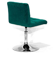 Крісло Arno CH-Base зелений велюр В-1003, на хромованій опорі-бліні, фото 2