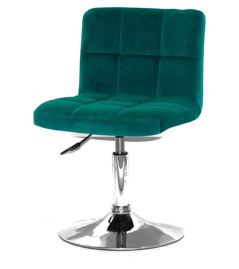 Крісло Arno CH-Base зелений велюр В-1003, на хромованій опорі-бліні, фото 1