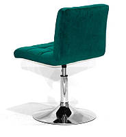 Крісло Arno CH-Base зелений велюр В-1003, на хромованій опорі-бліні, фото 4