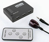 HDMI свитч с пультом переключатель с 5 вх. на 1 вых для ТВ switch свич