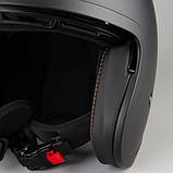 Мотошолом LS2 OF599 Matte black Чорний МАТОВИЙ з кріпленням під Бабл Візор (bubble visor), фото 7