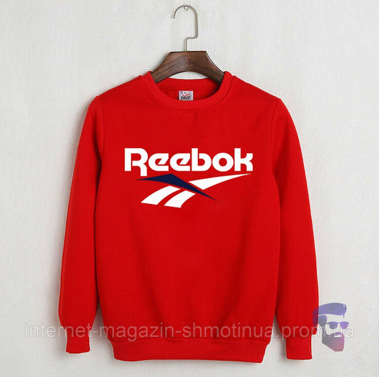 Спортивна кофта Reebok, Рібок, світшот, трикотаж, чоловічий, червоного кольору, XS