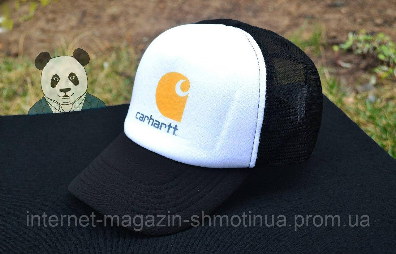Спортивна кепка Carhartt, Кархарт, тракер, річна кепка, унісекс, білого і чорного кольору,