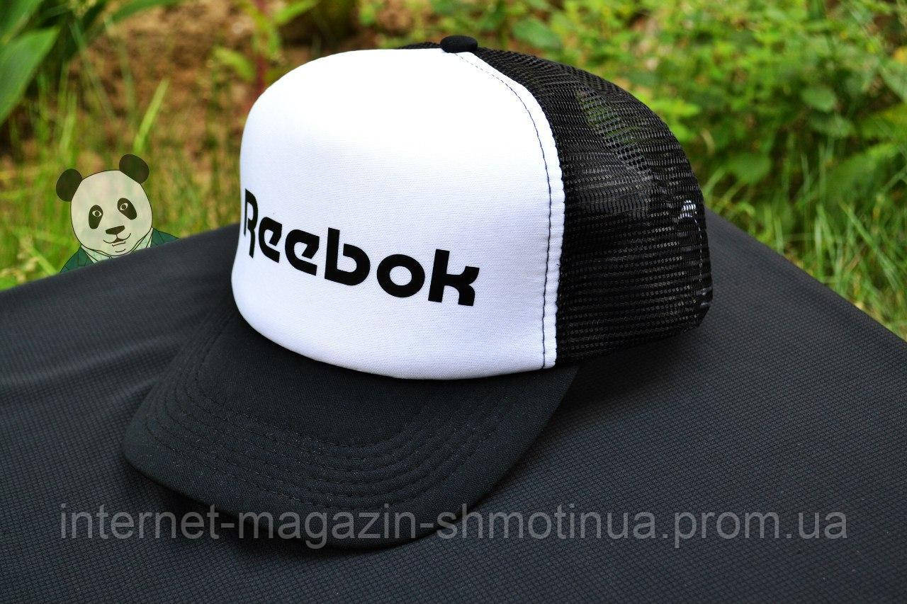 Спортивна кепка Reebok, Рібок, тракер, річна кепка, чоловічий, жіночий,чорного й білого кольору,