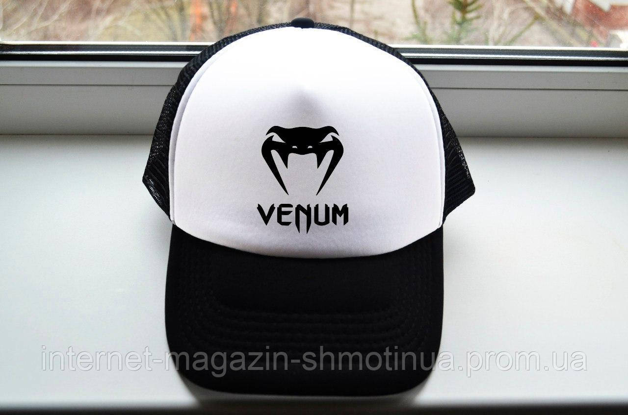 Спортивна кепка Venum, Венум, тракер, річна кепка, чоловічий, жіночий, чорного й білого кольору,